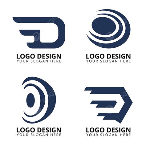 D Letter Logo Vector Design Images, D Letter Professional Logo Design Collection, Agency, Black ...