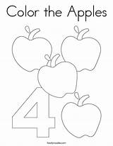 Color The Apples Coloring Page  Twisty Noodle sketch template
