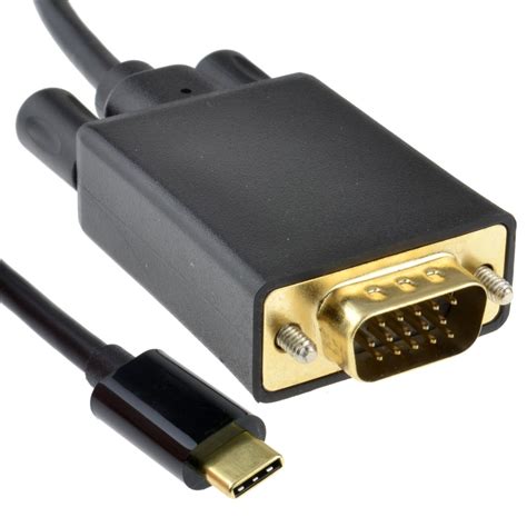 USB Type C to VGA Cable 3M Length connect direct to vga monitor