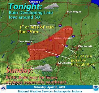 Northwest Franklin County, Indiana Weather: April 2009