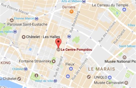 Centre Pompidou Map