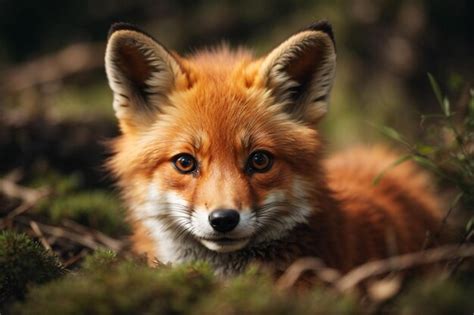 Premium Photo | Photo baby red fox closeup