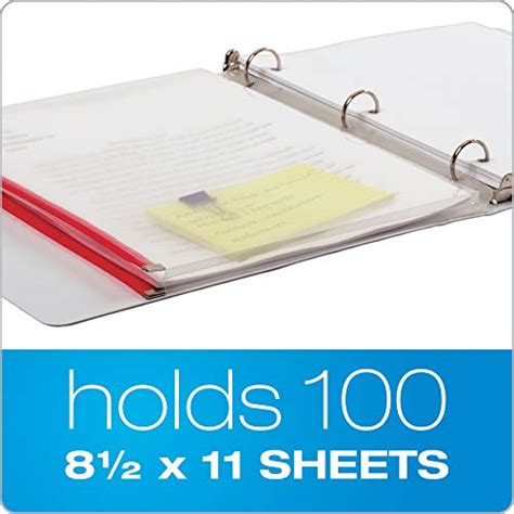 Cardinal Plastic Zippered Binder Pockets, 3-Hole Punched, Fits Full ...