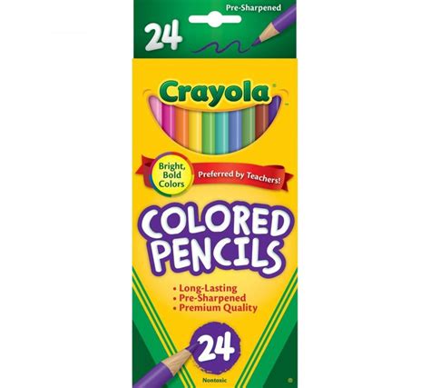 Crayola Pencil Crayons – 24 Count (Long) – BookSmart