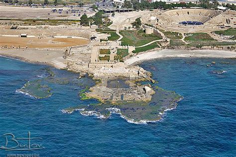 Caesarea by the Sea ... the large Roman theater, built by Herod the Great to the right. Herod's ...