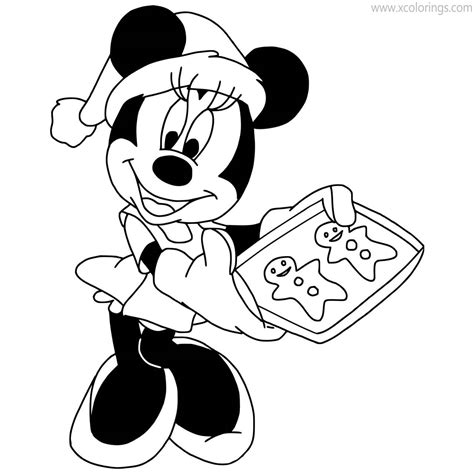 Christmas Mickey Mouse Face Coloring Pages