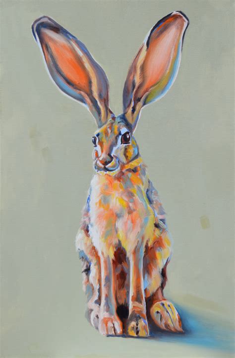 Rabbit Paintings - DESERT ANIMAL ART