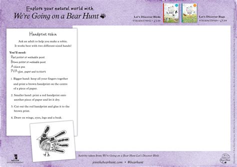 Indoor Bear Hunt Activity Sheet - Medina Book Shop