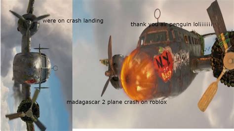 madagascar 2 plane crash on roblox - YouTube