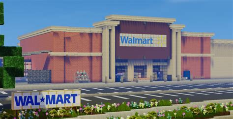 Realistic Walmart Minecraft Project | Minecraft houses, Minecraft shops ...