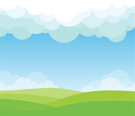 Cloud landscape green mountain outdoor with blue sky vector background ...