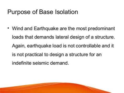 Base isolation techniques-Earthquake Engineering