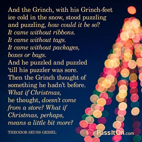 “And the Grinch, with his Grinch-feet ice | The Foundation for a Better Life