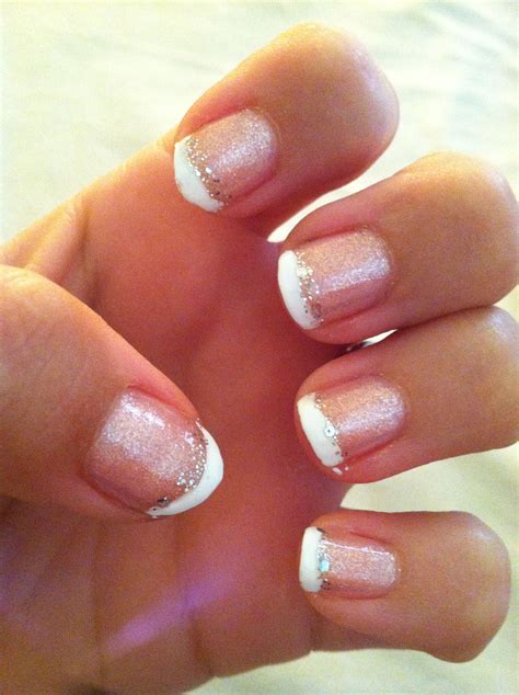 Glitzy French manicure nail design French Manicure Nail Designs, French Nail Art, Manicure And ...