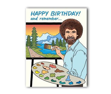 BOB ROSS BIRTHDAY CARD