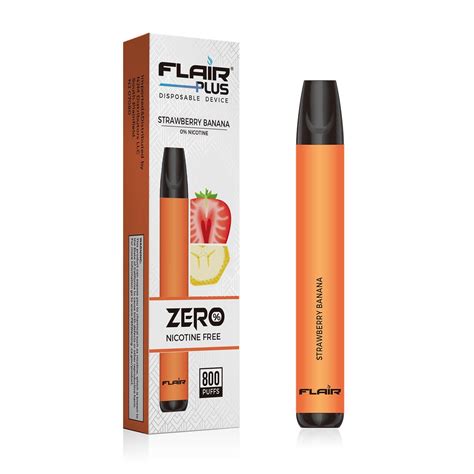 Flair Plus Disposable Devices Zero Nicotine (Strawberry Banana) - Flair Vapor