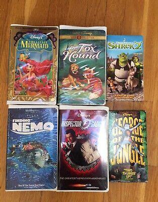 Lot Of Disney Dreamworks Vhs Cassette Tapes Babe Mermaid Finding Nemo Shrek Picclick | sexiezpix ...