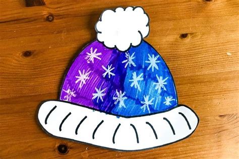 Simple Winter Hat Craft for Toddlers with Free Printable Template