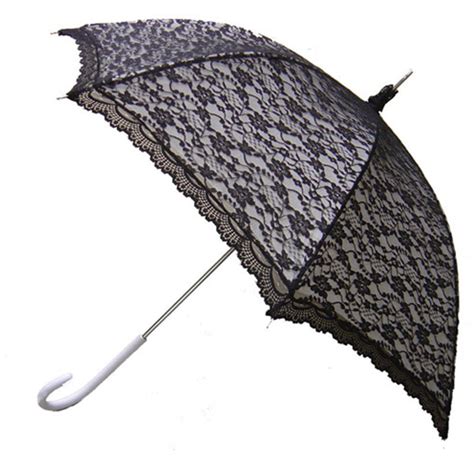 Lace Umbrella Modern Victorian, Black & White - Umbrella Heaven