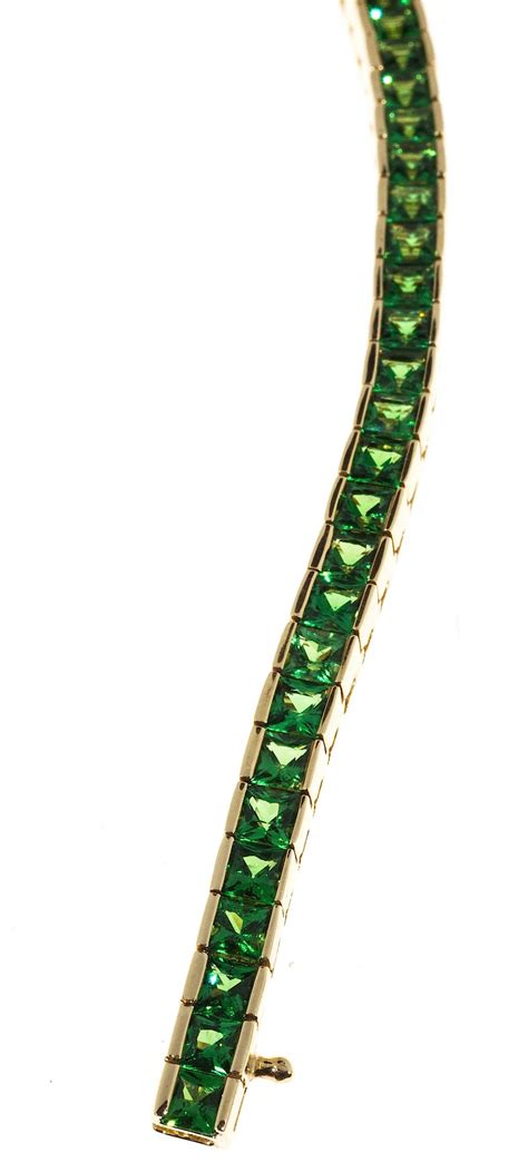 Gem Green Tsavorite Garnet Gold Bracelet at 1stDibs | tsavorite ...