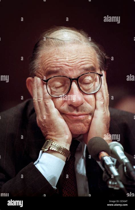 Federal Reserve Chairman Alan Greenspan during testimony in the Senate ...