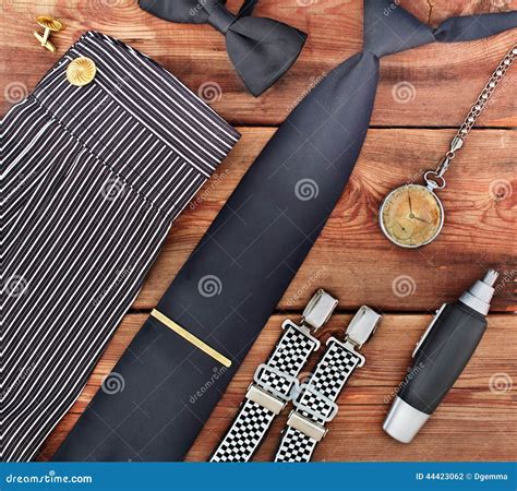 Set of men's accessories. stock photo. Image of branding - 44423062