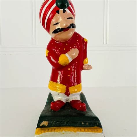 Air India Maharaja Mascot Promotional Advertising Chalkware Figurine ...