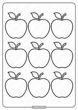 Printable Simple Apple Outline 9 Coloring Page sketch template
