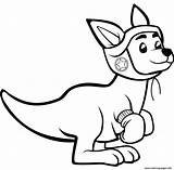 Cartoon Kangaroo With Boxing Gloves Coloring Page Printable sketch template