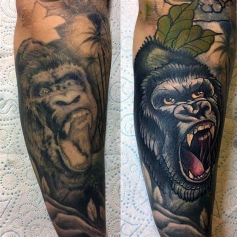 20 Awesome Neo-Traditional Gorilla Tattoo Designs for Men