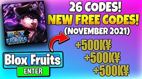 Blox Fruits (NOVEMBER) CODES *UPDATE!* ALL NEW ROBLOX Blox Fruits CODES! - YouTube