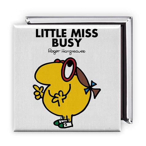 Personalised Little Miss Busy Square Magnet