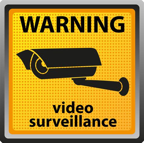 sign warning of surveillance camera 494195 Vector Art at Vecteezy