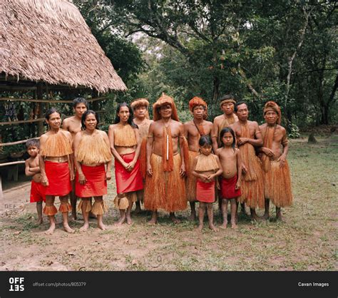 October 5, 2010: PERU, Amazon Rainforest, South America, Latin America, portrait of a tribal ...