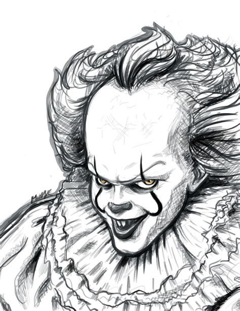 Scary Pennywise Coloring Pages : More images for scary pennywise ...