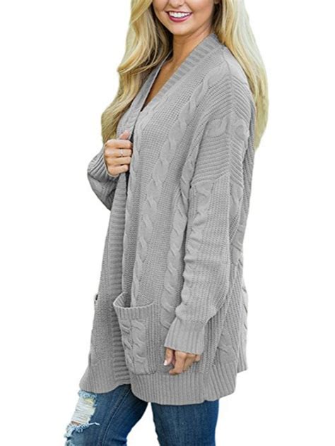 Walmart womens long cardigan sweaters line – how to wear long cardigan to work – classic ...