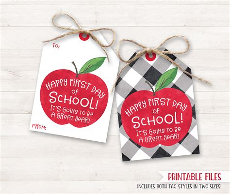 Back to School Teacher Gifts Printable Happy First Day of | Etsy