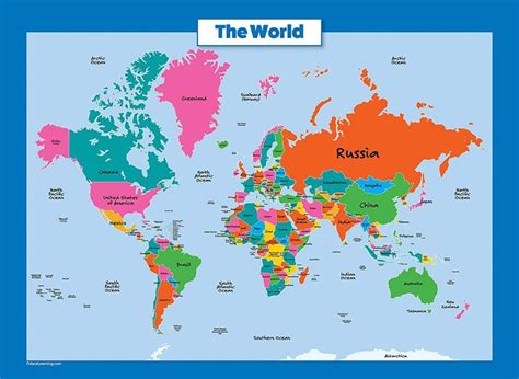 Free Printable World Map With Countries Labeled For Kids