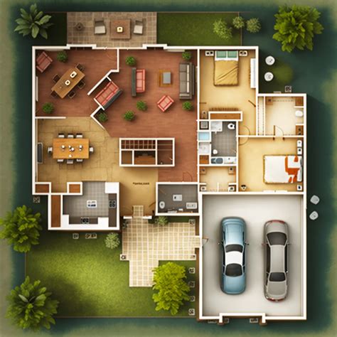 Prompt House layout basic birds-eye view | Download Script for AI ...