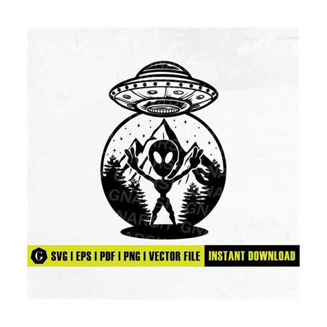 Alien Probe Clipart | Alien Svg | UFO Svg | UFO Shirt | Moun - Inspire Uplift