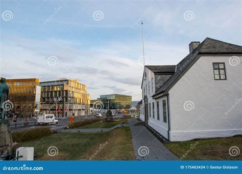 The Cabinet of Iceland and the Prime Minister`s Office in City Center of Reykjavik Editorial ...