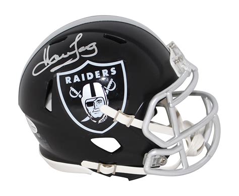 Howie Long Autographed/Signed Oakland Raiders Blaze Mini Helmet BAS ...