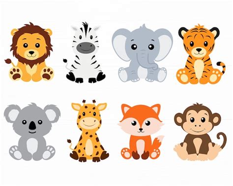 Baby Animals Svg Bundle Jungle Animal Svg Lion Zebra Elephant - Etsy