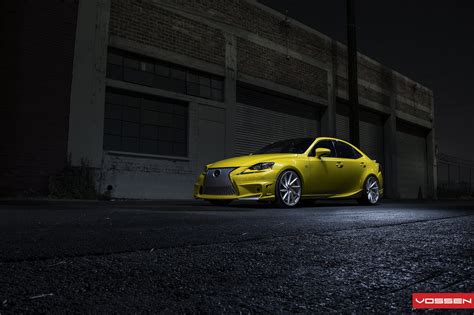 Custom Body Kit and Vossen Rims Enhancing Yellow Lexus IS-F — CARiD.com ...