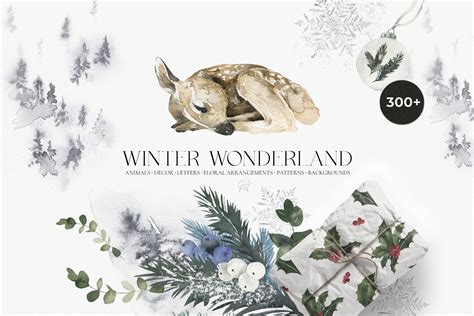 WINTER WONDERLAND: Christmas animals | Animal Illustrations ~ Creative Market