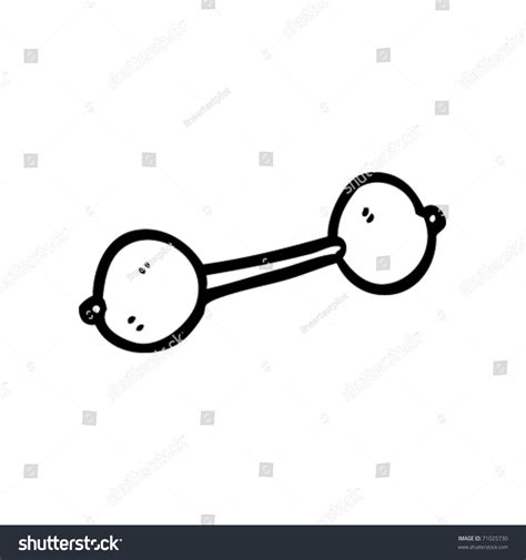 Barbell Cartoon Stock Vector Illustration 71025730 : Shutterstock