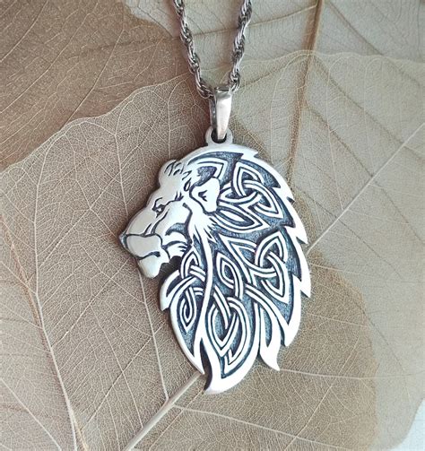 Silver Lion Pendant.Lion Pendant.Silver Lion Jewelry.Lion | Etsy