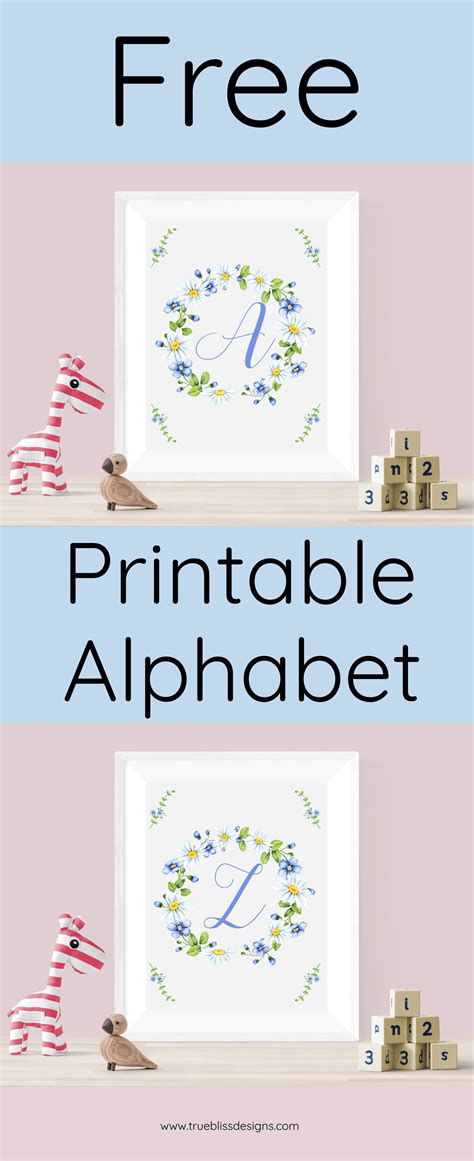 Blue Alphabet Printables - True Bliss Designs