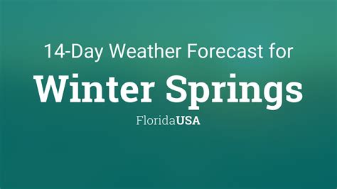 Winter Springs, Florida, USA 14 day weather forecast