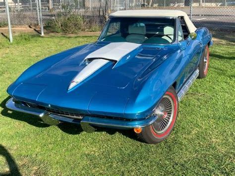 1967 CORVETTE CONVERTIBLE MARINA BLUE WHITE INTERIOR 427/435hp BODY OFF RESTO - Classic ...